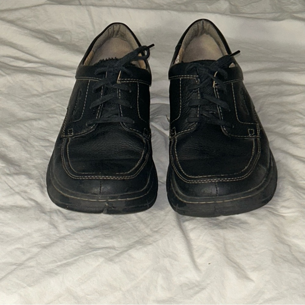Clarks XTR Lite Black Oxfords Classic Dress Shoes Size 10M - Picture 2 of 8
